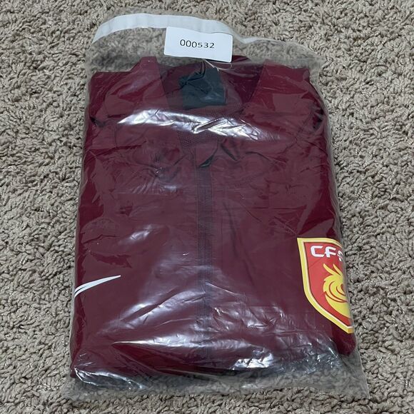 Hebei FC Jacket Mens Large Red Nike Shield Football Soccer Chinese Super League - Picture 12 of 12